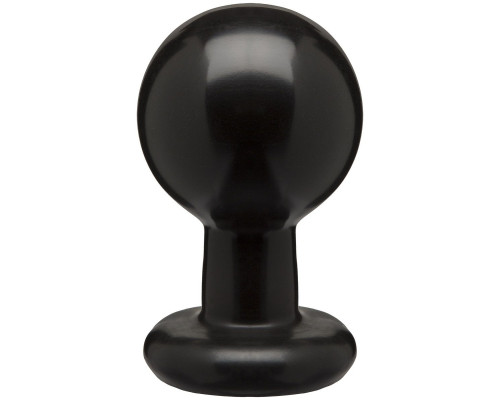 Заказать Круглая черная анальная пробка Classic Round Butt Plugs Large - 12,1 см.