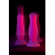 Заказать Розовая, светящаяся в темноте анальная втулка Cain Glow - 10 см.