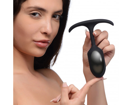 Черная анальная пробка с утяжелением Premium Silicone Weighted Anal Plug Medium - 14 см. Черная анальная пробка с утяжелением Premium Silicone Weighted Anal Plug Medium - 14 см.