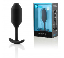 Чёрная пробка для ношения B-vibe Snug Plug 2 - 11,4 см.
