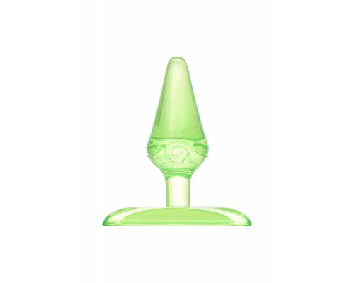 Заказать Зеленая анальная втулка с ограничителем - 6,5 см.