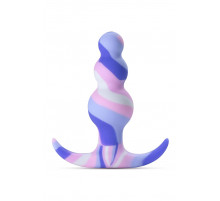 Анальная пробка с цветными разводами Twilight - 7,6 см.