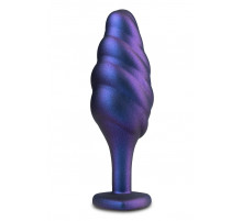 Фиолетовая анальная пробка с кристаллом-сердцем Matrix Bumped Bling Plug - 11,4 см.