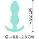 Заказать Аквамариновая анальная втулка Mini Butt Plug - 8,2 см.