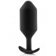 Заказать Черная анальная пробка для ношения B-vibe Snug Plug 6 - 17 см.
