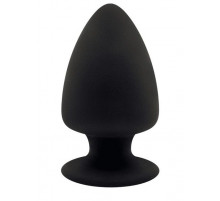Черная анальная втулка Premium Silicone Plug XS - 8 см.