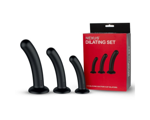 Набор из 3 черных анальных втулок Dilating Set Набор из 3 черных анальных втулок Dilating Set