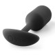 Заказать Чёрная пробка для ношения B-vibe Snug Plug 2 - 11,4 см.