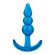 Заказать Голубой анальный плаг Beginners Beaded Plug - 9,5 см.