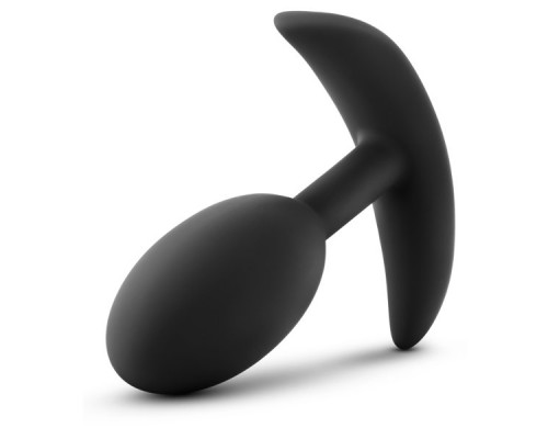 Заказать Черная анальная пробка Silicone Vibra Slim Plug Medium - 10,2 см.