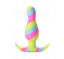 Анальная пробка с цветными разводами Kaleido - 8,9 см.