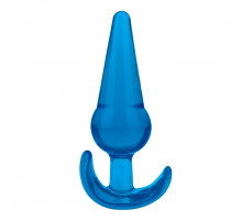Голубая анальная пробка конической формы Medium Tapered Butt Plug - 12,7 см.