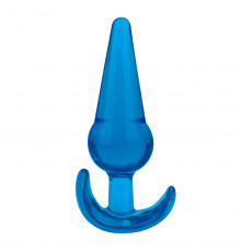 Голубая анальная пробка конической формы Medium Tapered Butt Plug - 12,7 см.