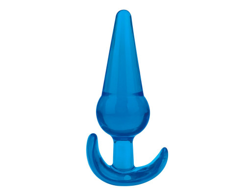 Заказать Голубая анальная пробка конической формы Medium Tapered Butt Plug - 12,7 см.