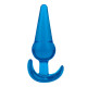 Заказать Голубая анальная пробка конической формы Medium Tapered Butt Plug - 12,7 см.