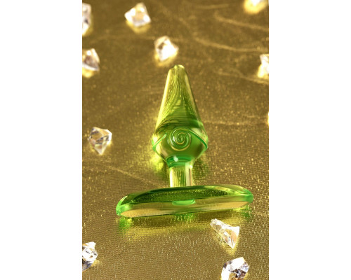 Заказать Зеленая анальная втулка с ограничителем - 6,5 см.