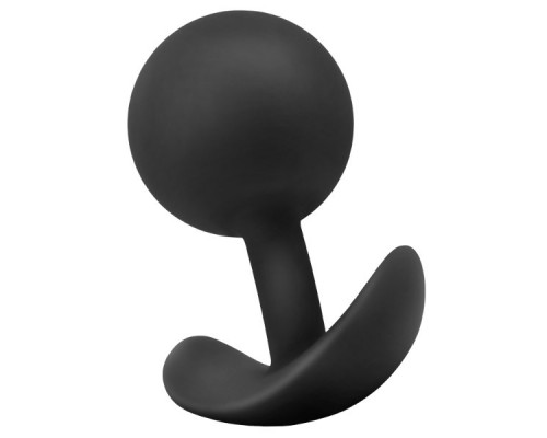 Заказать Черная анальная пробка Silicone Vibra Plug - 8,9 см.