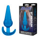 Заказать Голубая анальная пробка конической формы Medium Tapered Butt Plug - 12,7 см.