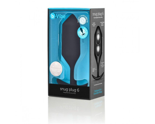Заказать Черная анальная пробка для ношения B-vibe Snug Plug 6 - 17 см.
