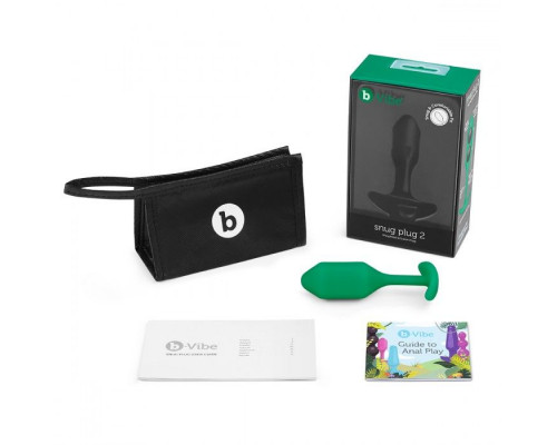 Заказать Зеленая пробка для ношения B-vibe Snug Plug 2 - 11,4 см.