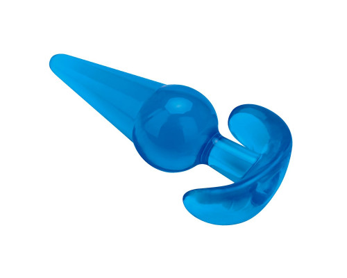 Заказать Голубая анальная пробка конической формы Medium Tapered Butt Plug - 12,7 см.