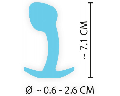 Заказать Голубая анальная втулка Mini Butt Plug - 7,1 см.