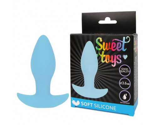 Заказать Голубая анальная втулка Sweet Toys - 8,5 см.