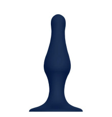 Синяя анальная пробка SILICONE PLUG LARGE - 15,6 см.