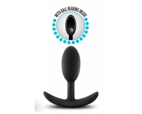 Заказать Черный анальный стимулятор Vibra Slim Plug Small - 8,8 см.