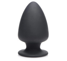 Черная мягкая анальная пробка Squeezable Small Anal Plug - 9 см.