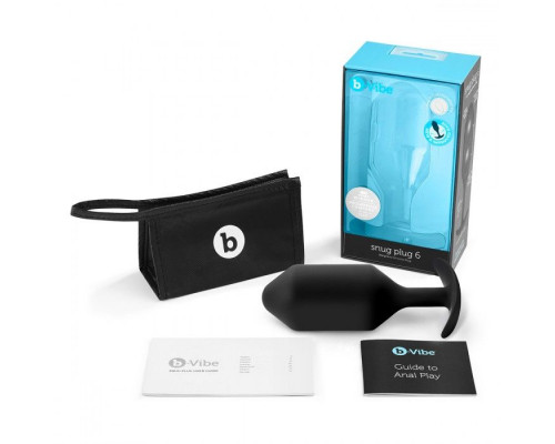 Заказать Черная анальная пробка для ношения B-vibe Snug Plug 6 - 17 см.