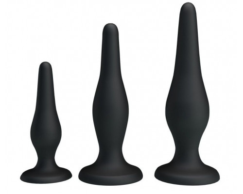Заказать Набор из 3 силиконовых анальных пробок для начинающих Mini Anal Kit