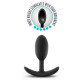 Заказать Черная анальная пробка Silicone Vibra Slim Plug Medium - 10,2 см.