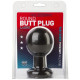 Заказать Круглая черная анальная пробка Classic Round Butt Plugs Large - 12,1 см.