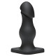 Заказать Чёрная анальная пробка TitanMen The Rumpy - 16,5 см.
