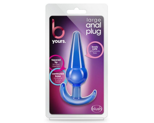 Заказать Синяя анальная пробка в форме якоря Large Anal Plug - 12,2 см.
