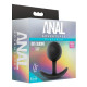 Заказать Черная анальная пробка Silicone Vibra Plug - 8,9 см.