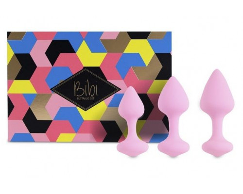 Заказать Набор из 3 нежно-розовых анальных пробок Bibi Butt Plug Set