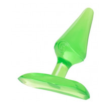 Зеленая анальная втулка с ограничителем - 6,5 см.