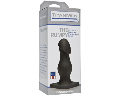 Заказать Чёрная анальная пробка TitanMen The Rumpy - 16,5 см.