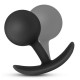 Заказать Черная анальная пробка Silicone Vibra Plug - 8,9 см.