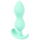 Заказать Аквамариновая анальная втулка Mini Butt Plug - 8,2 см.
