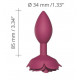 Заказать Сливовая анальная пробка с ограничителем-розой Open Rose Size M Butt Plug