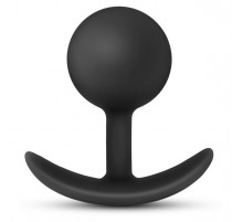 Черная анальная пробка Silicone Vibra Plug - 8,9 см.
