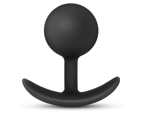 Заказать Черная анальная пробка Silicone Vibra Plug - 8,9 см.