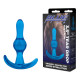 Заказать Голубой анальный стимулятор Tear Drop Butt Plug - 8,9 см.
