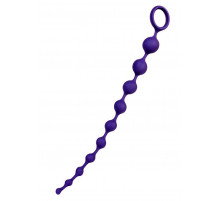 Фиолетовая силиконовая анальная цепочка Grape - 35 см.