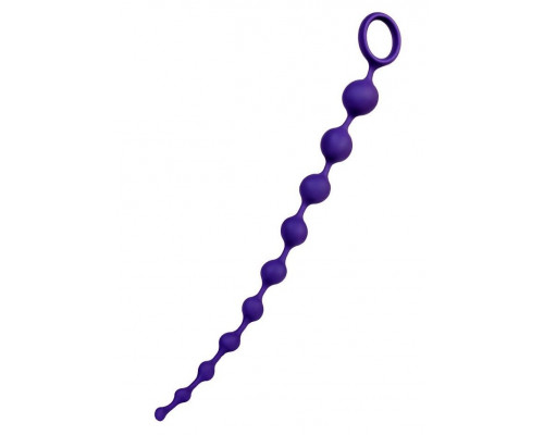 Заказать Фиолетовая силиконовая анальная цепочка Grape - 35 см.