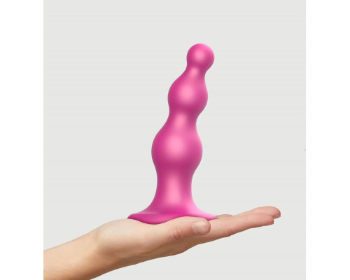 Заказать Розовый стимулятор-ёлочка Dildo Plug Beads Framboise Size M - 15 см.