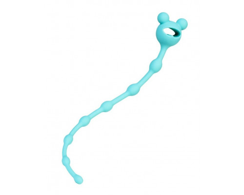 Заказать Мятная силиконовая анальная цепочка Froggy - 27,4 см.